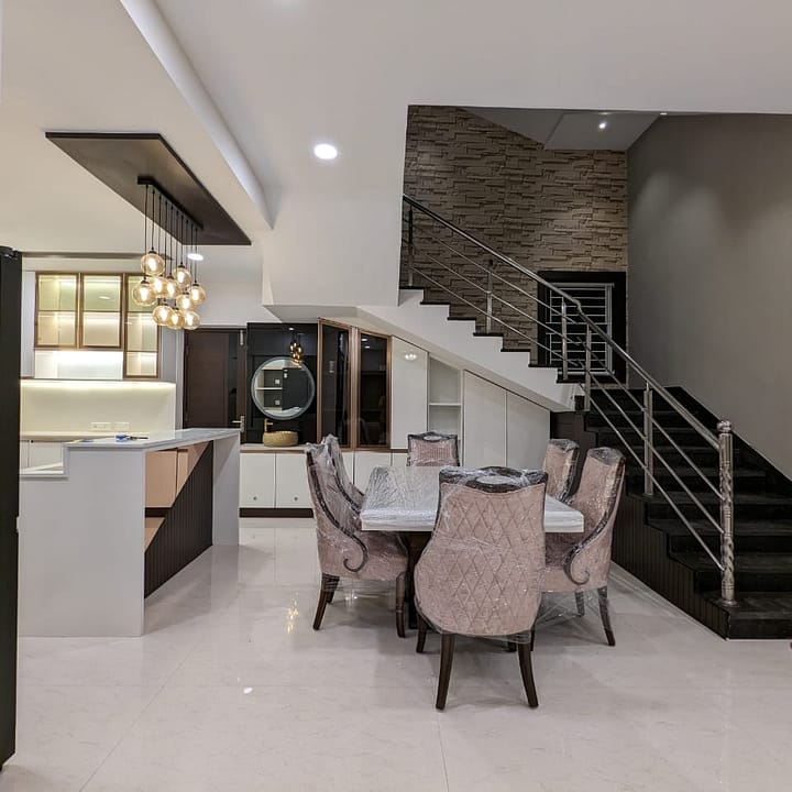 Dining Room Interior Designer in Hyderabad - Decore Designz 6 Prime Alpheina Villa